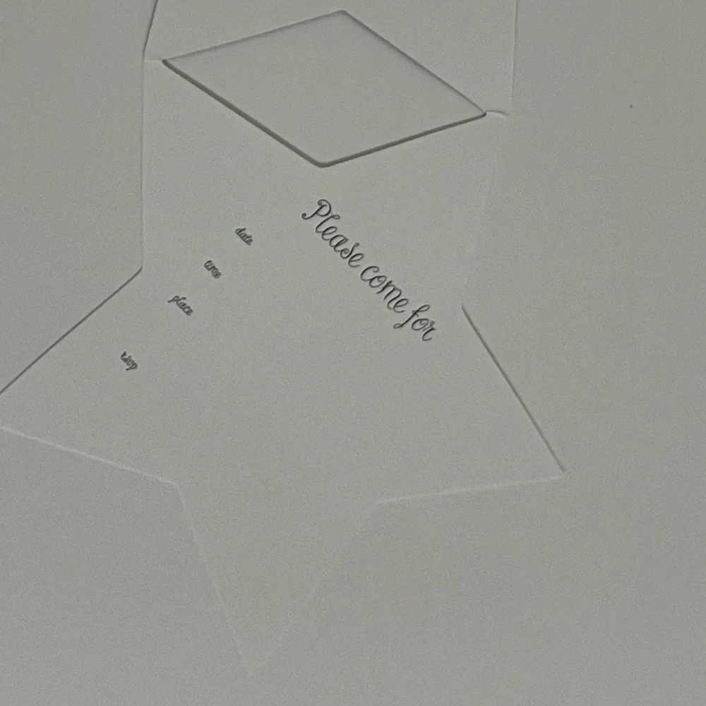 New Paper House Gold Star Die Cut Fill In Invitations Set/10 Christmas New Years